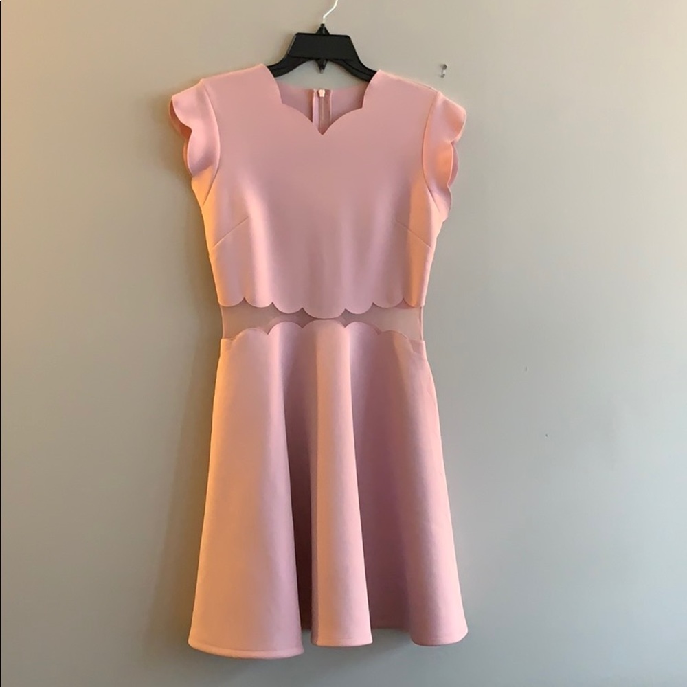 Ted Baker pink scallop dress